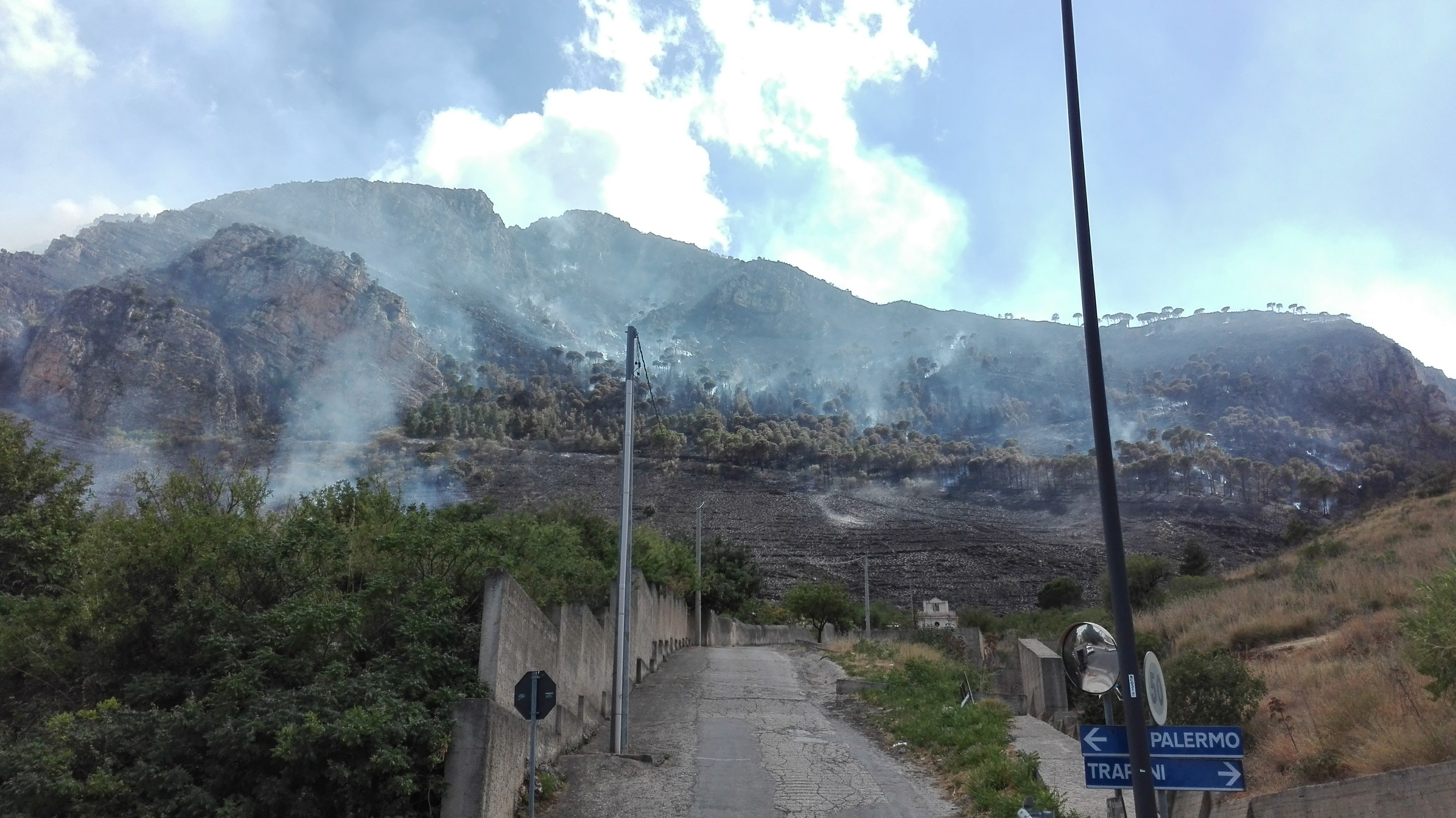 incendio monte Inici - 02.07.2017