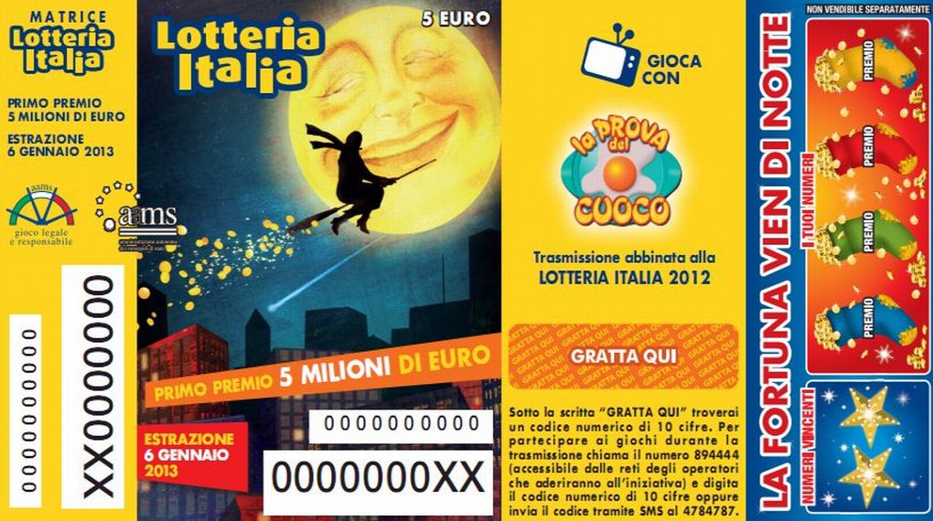 Lotteria Italia: venduto a Marsala un biglietto da 50.000 euro