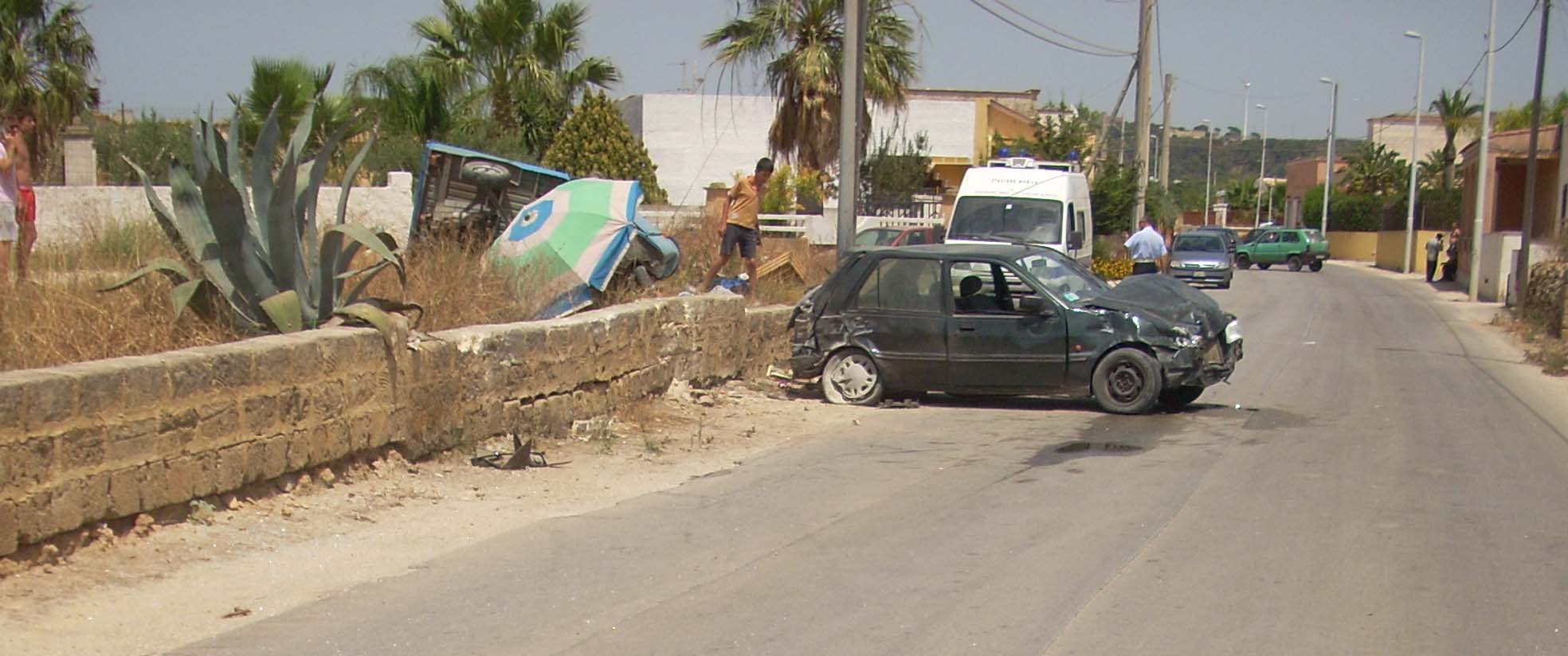 Marsala: scontro frontale tra auto e treruote, un 26enne in prognosi riservata