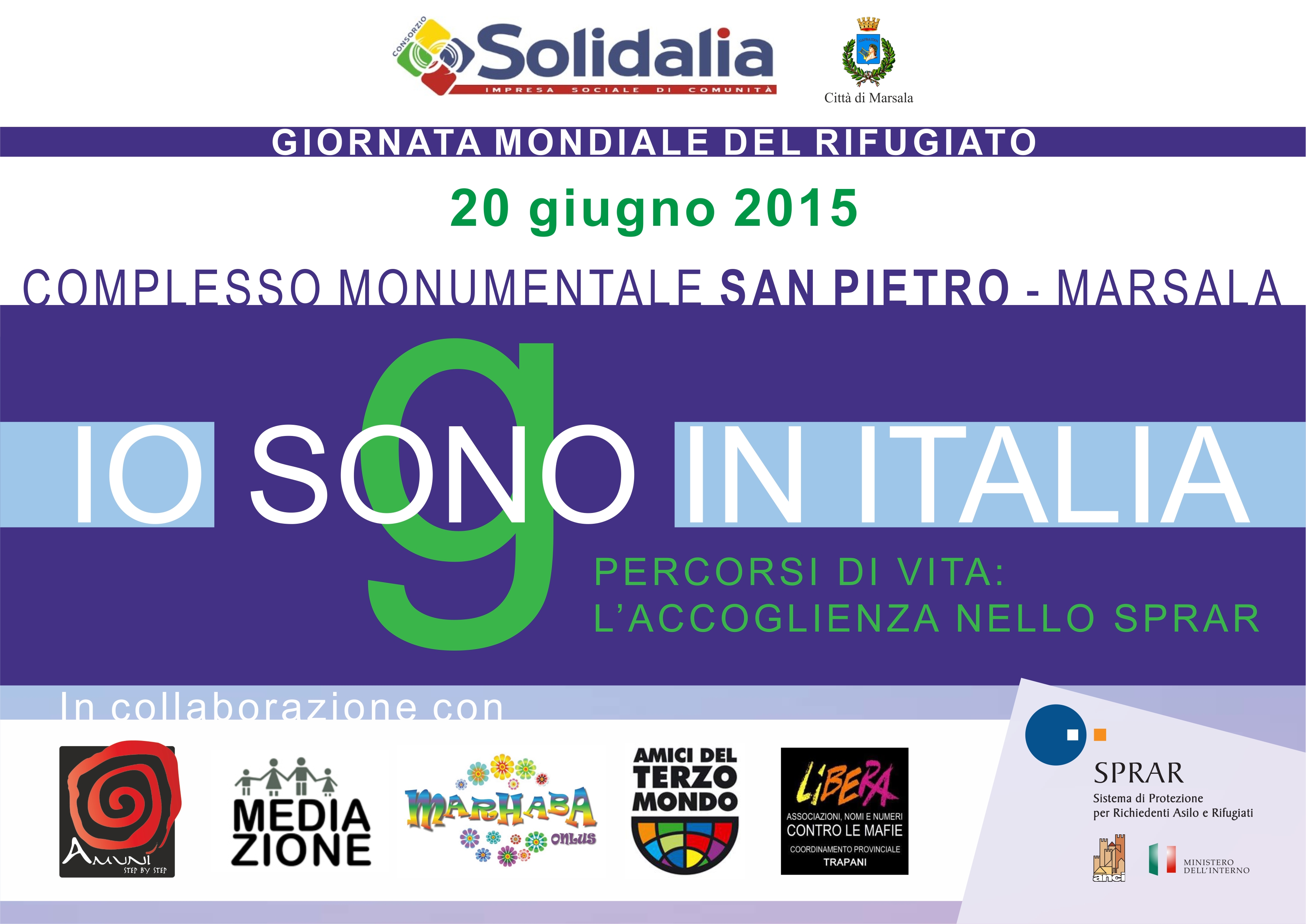 “Io so(g)no in Italia” domani, 20 giugno a Marsala si celebra la Giornata Mondiale del Rifugiato