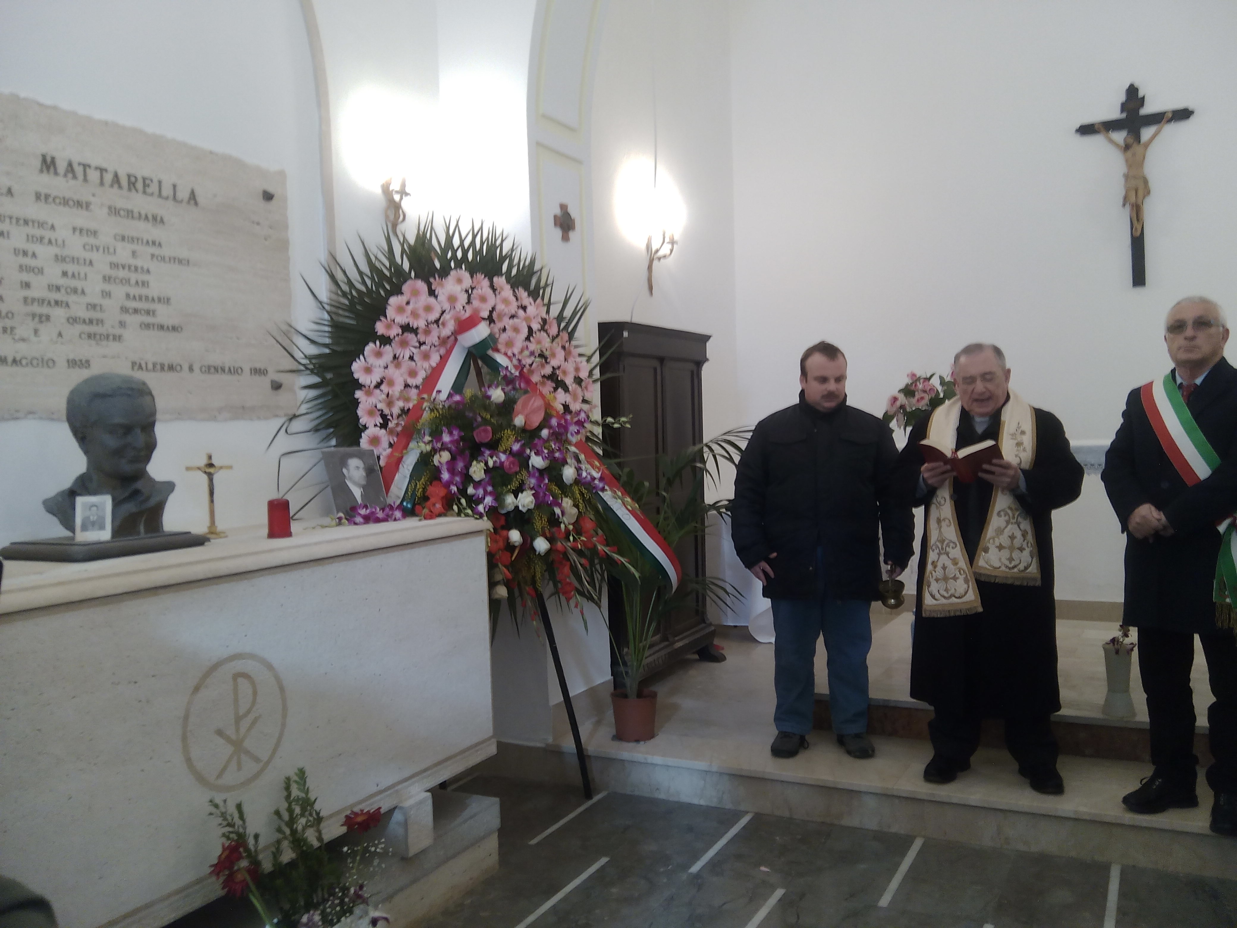 Commemorazione, al cimitero comunale, a 37 anni dall’assassinio di Piersanti Mattarella