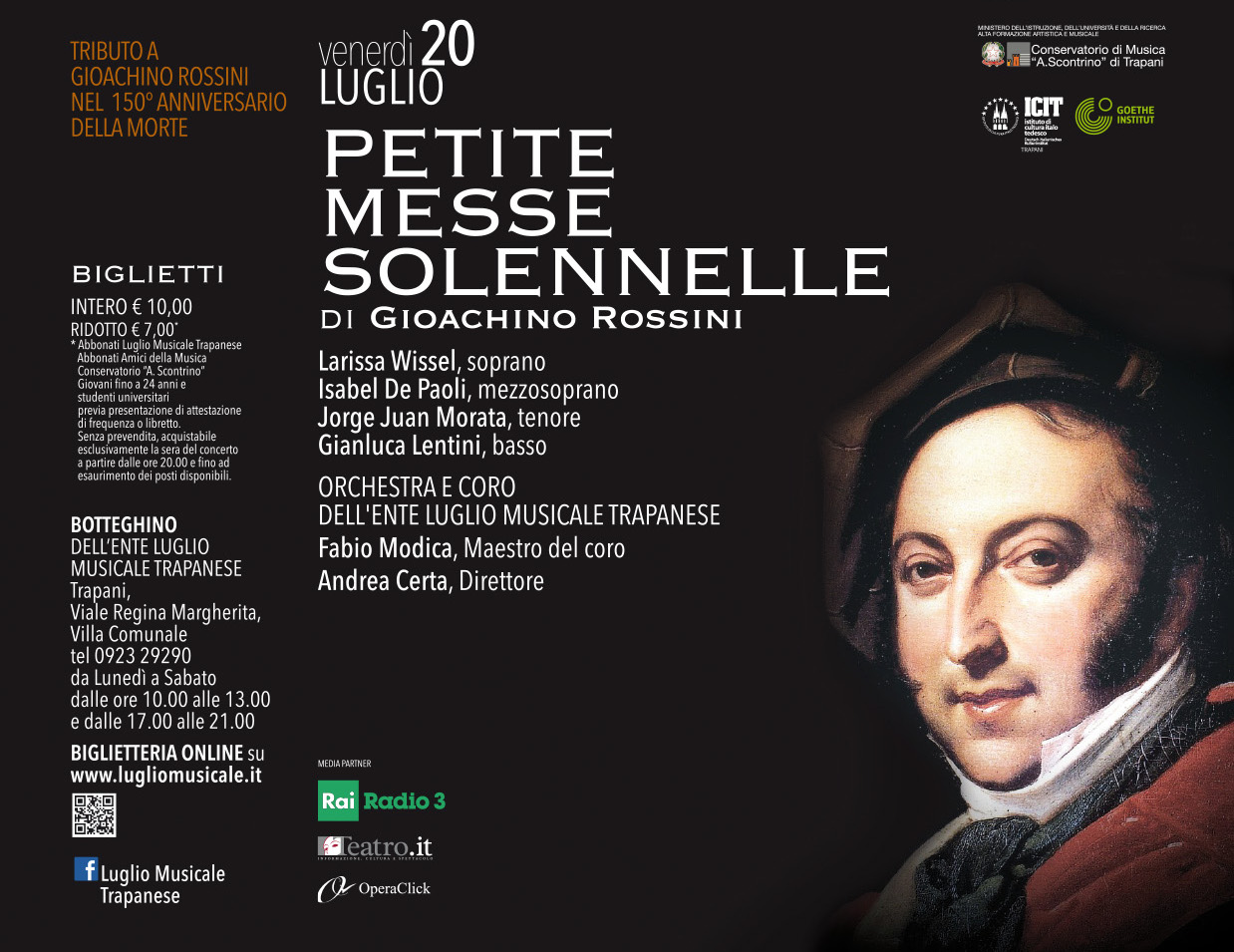 Luglio Musicale: al Chiostro di San Domenico la “Petite Messe Solennelle” di Rossini ​