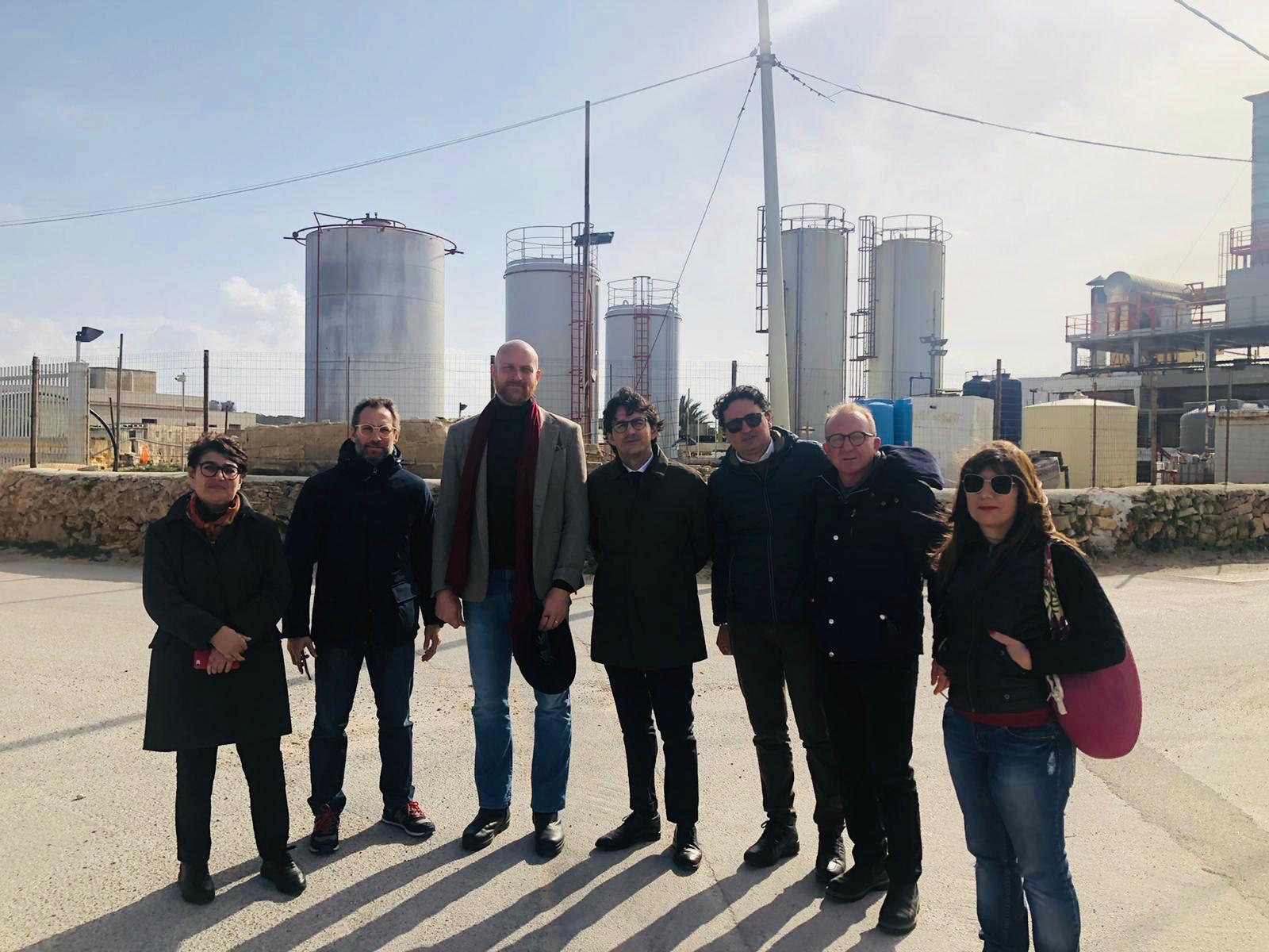 Delegazione del Pd in visita a Favignana