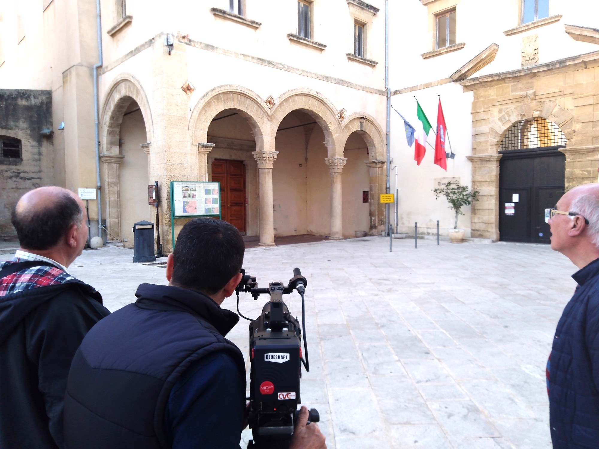 Troupe televisiva maltese a Marsala per delle riprese