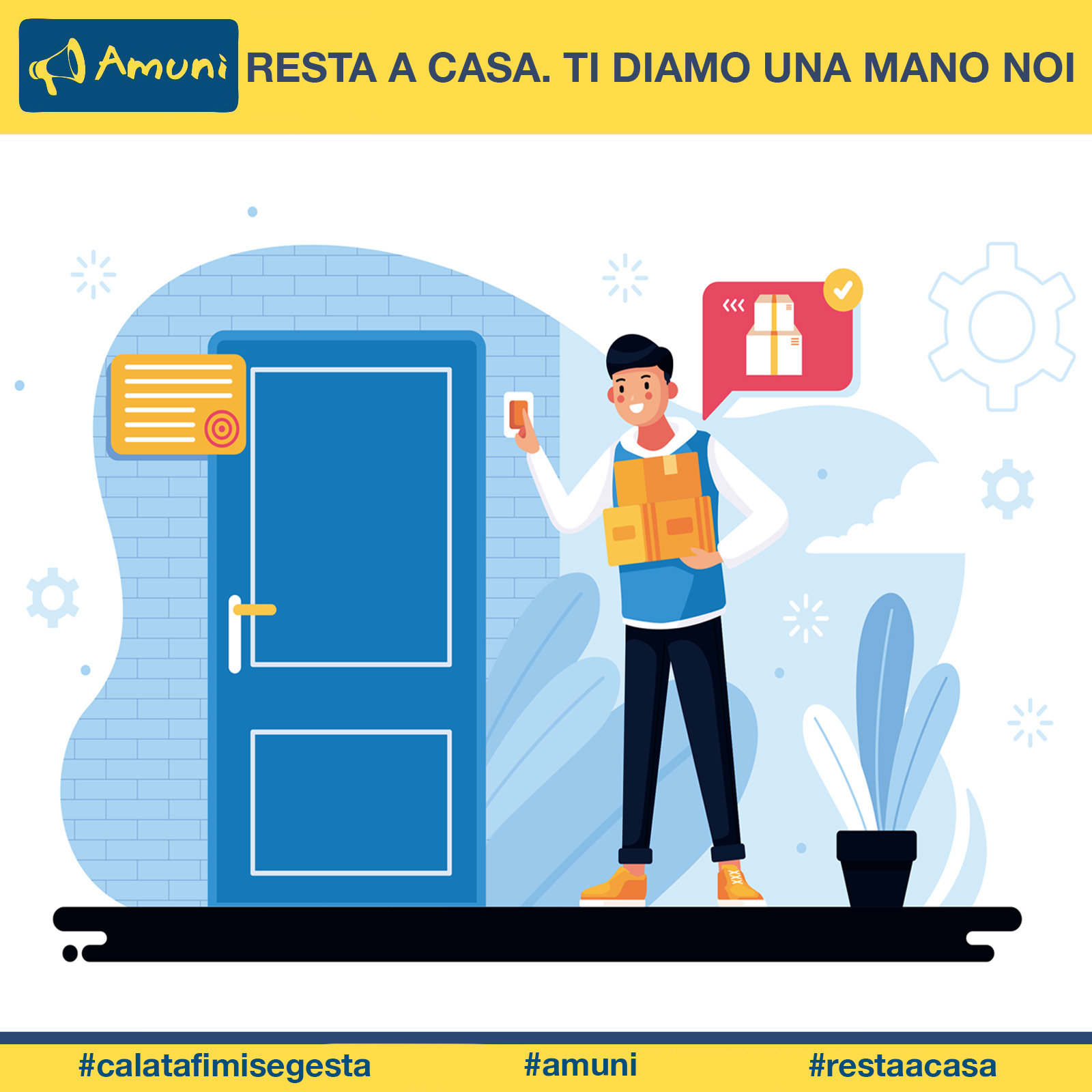A Calatafimi-Segesta l’iniziativa “Amunì resta a casa ti diamo una mano noi”