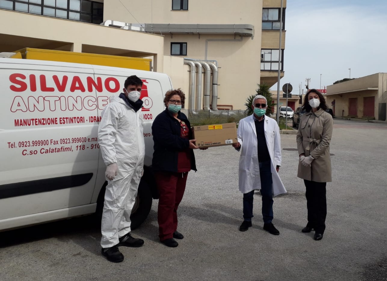 La Silvano Antincendio dona dispositivi di sicurezza ai medici dell’ospedale di Marsala