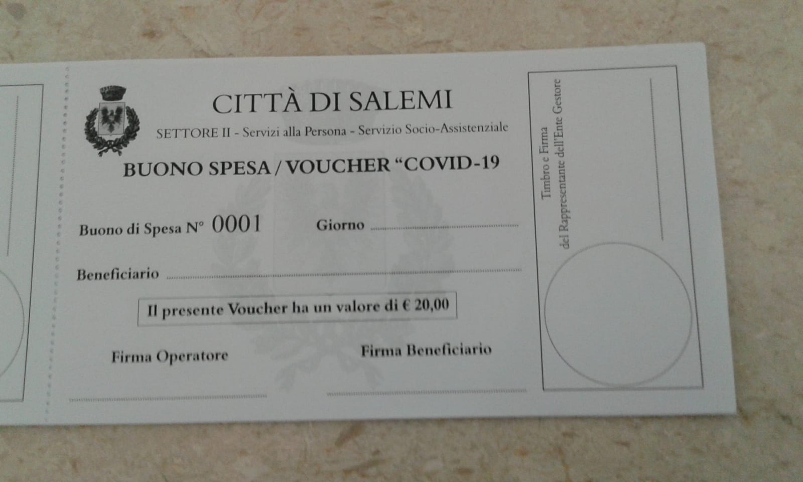 A Salemi via libera alle domande per i buoni spesa