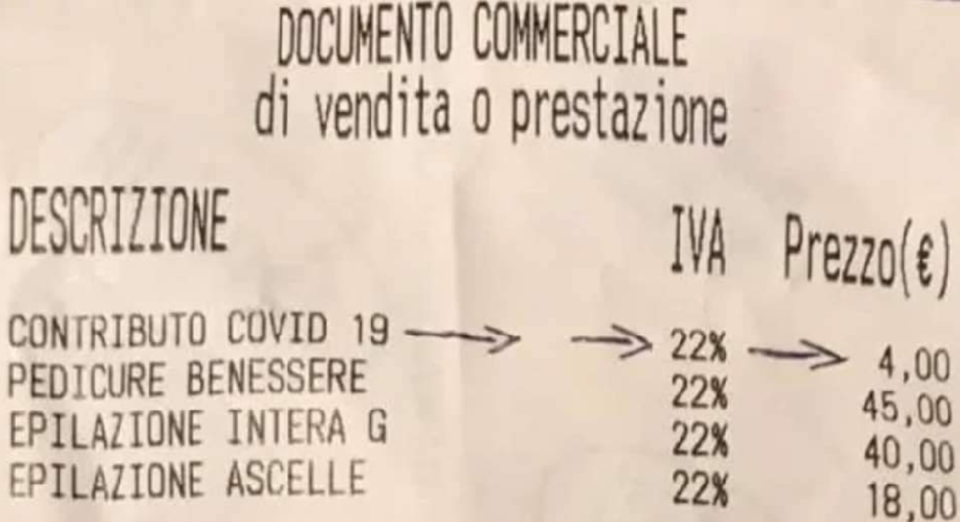 Codacons: “Sugli scontrini spunta la tassa Covid da 2 a 4 euro”