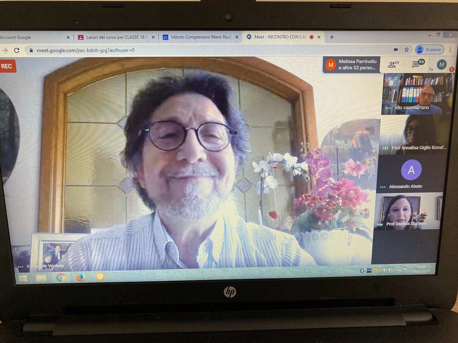 Alla “Mario Nuccio” video-conferenza con l’autore Emanuele Verdura, la scuola non si ferma