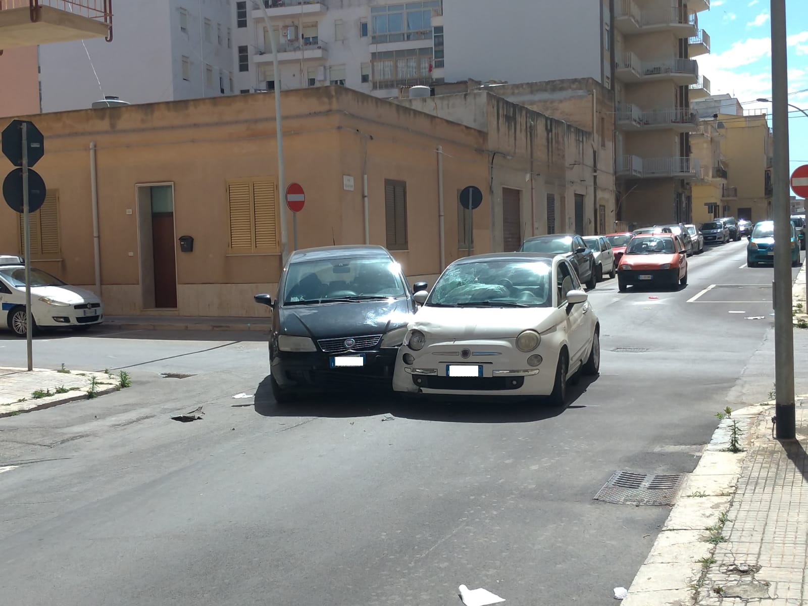 Marsala: con la fase 2 più traffico e primi incidenti. Scontro in via Colocasio