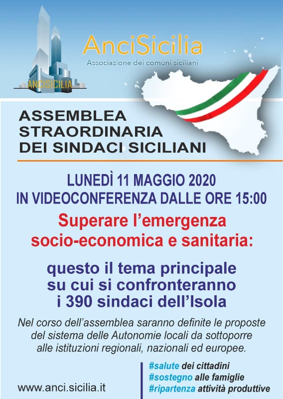 Lunedì i sindaci siciliani in video-conferenza per parlare di emergenza e crisi