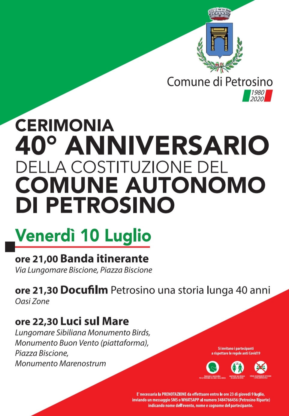 Auguri Petrosino. Il Comune compie 40 anni, iniziative il 10 luglio
