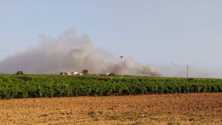 Vasto incendio a Sibiliana. Il sindaco di Petrosino Giacalone: “Chiudete porte e finestre”
