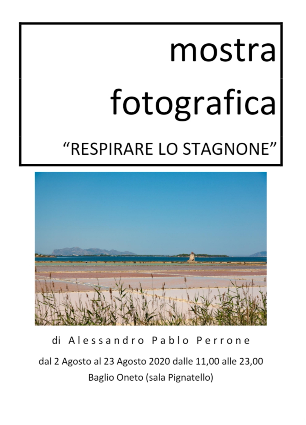 Lo Stagnone nelle foto di Pablo Perrone al Baglio Oneto di Marsala