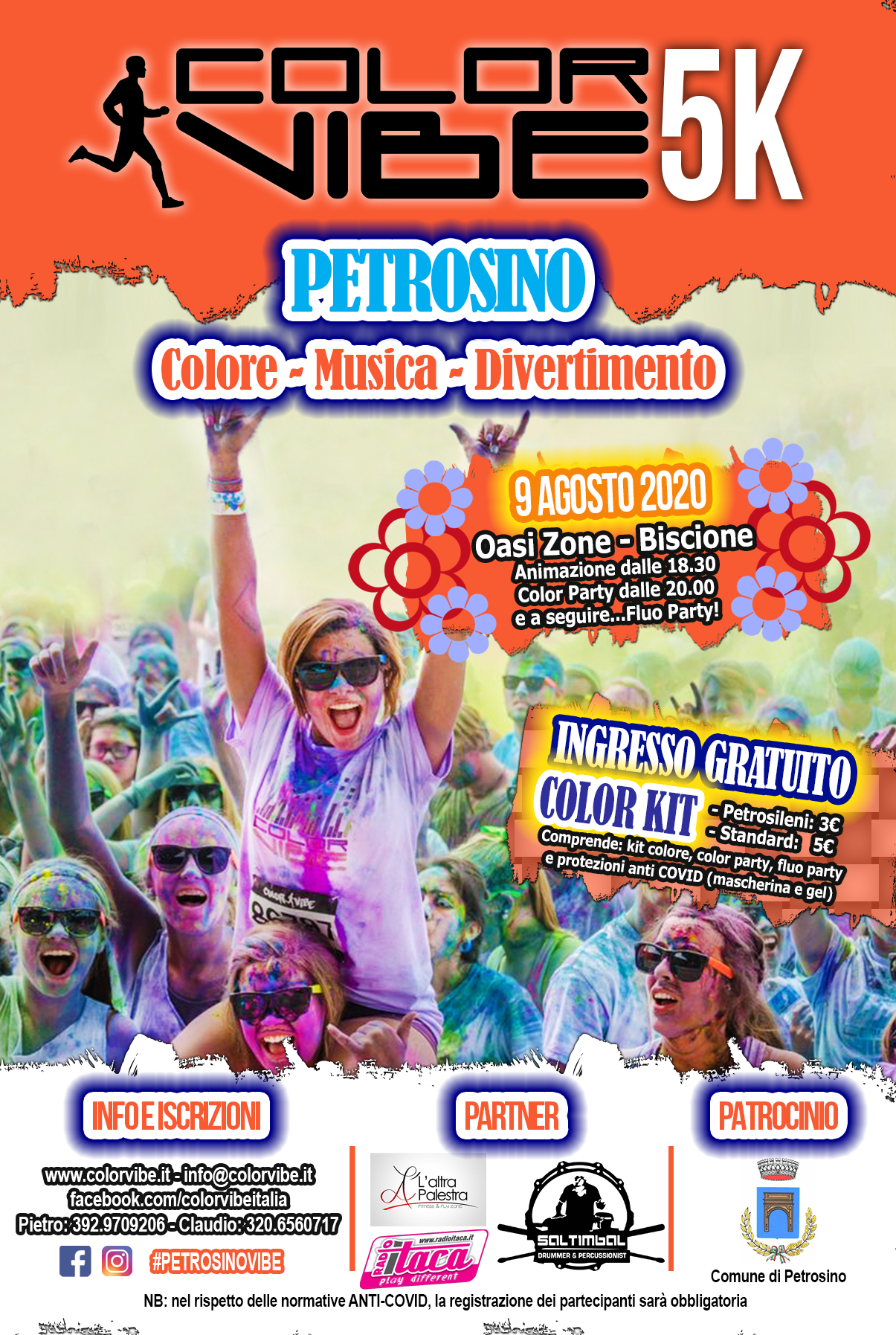 Petrosino Color Vibe 5k, il 9 agosto è festa