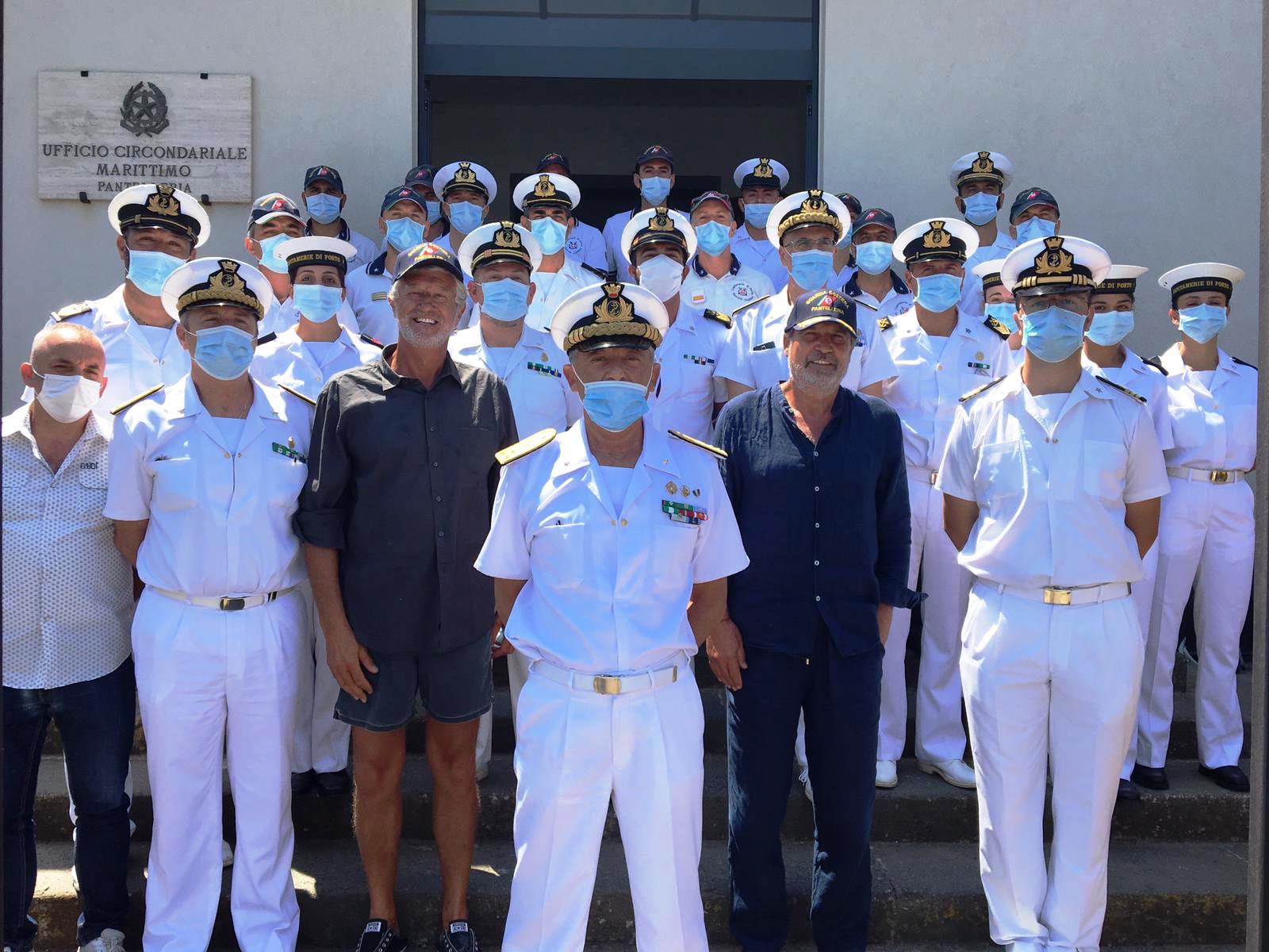 Pantelleria: il Comandante generale della Capitaneria di Porto in visita, c’è anche Marco Tardelli