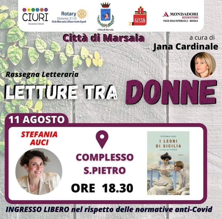 A San Pietro secondo incontro “Letture tra Donne” con Stefania Auci