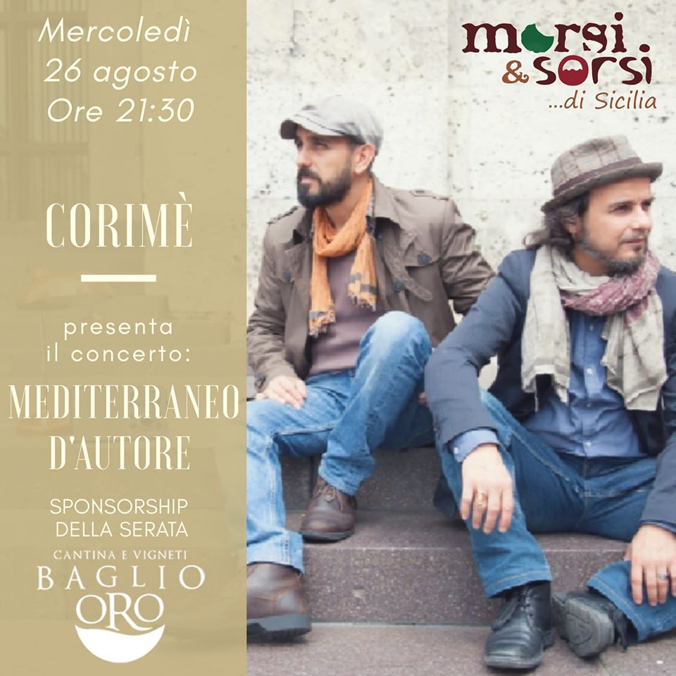 I Corimè live da Morsi & Sorsi, viaggio nel Mediterraneo