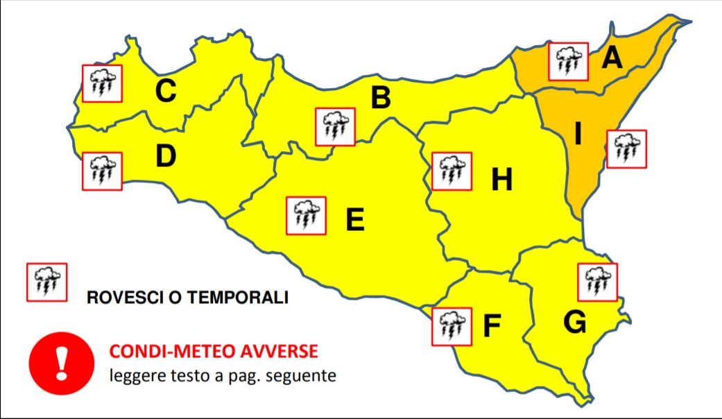 Maltempo d’agosto in Sicilia: allerta gialla e arancione sull’isola