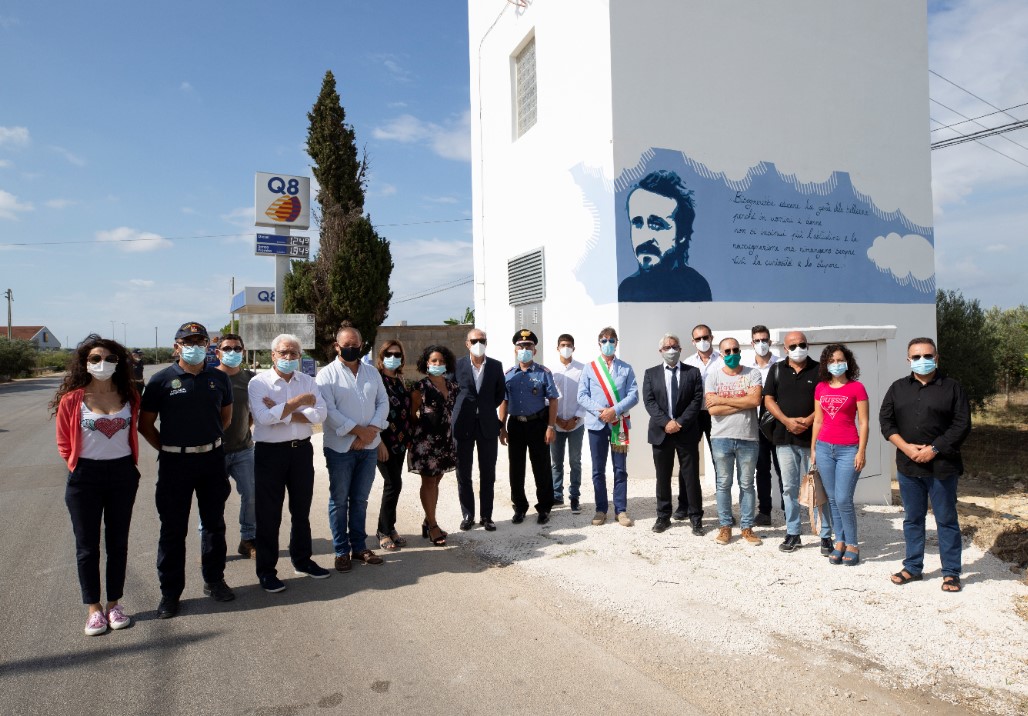 Inaugurato a Campobello il murale dedicato a Peppino Impastato