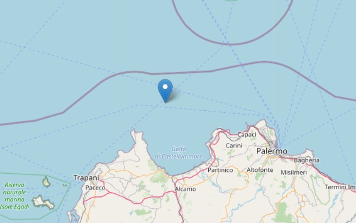 Terremoto al largo del golfo di Castellammare