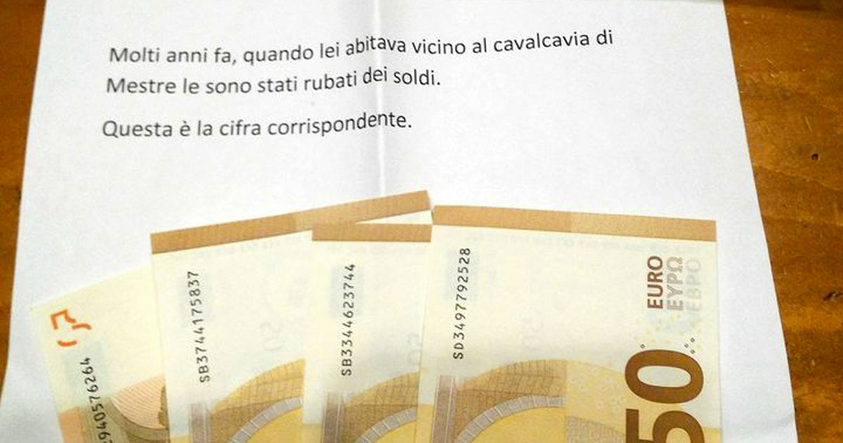 Con una lettera, un ladro restituisce lo stipendio rubato dopo 40 anni