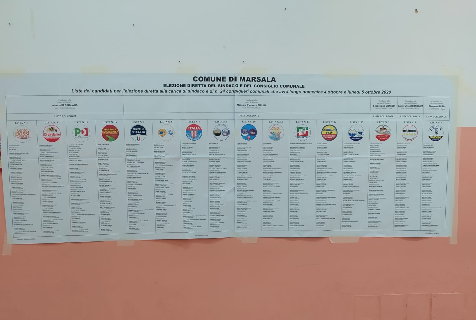 Comunali Marsala: alle 12 hanno votato 7.300 elettori (10,46%)