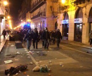 Scontri a Palermo durante la manifestazione contro il Dpcm del governo