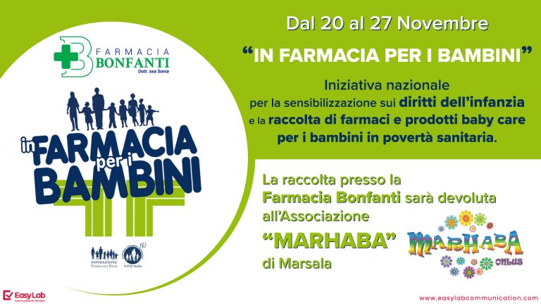 Marsala: “In farmacia per i bambini”, donare per i meno fortunati