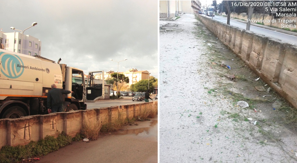 Marsala, completata la scerbatura in via Istria