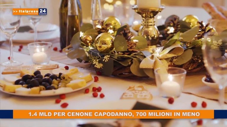 1.4 mld per cenone Capodanno, 700 milioni in meno