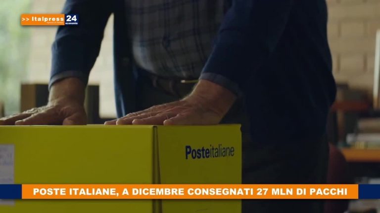 Poste Italiane, a dicembre consegnati 27 mln di pacchi