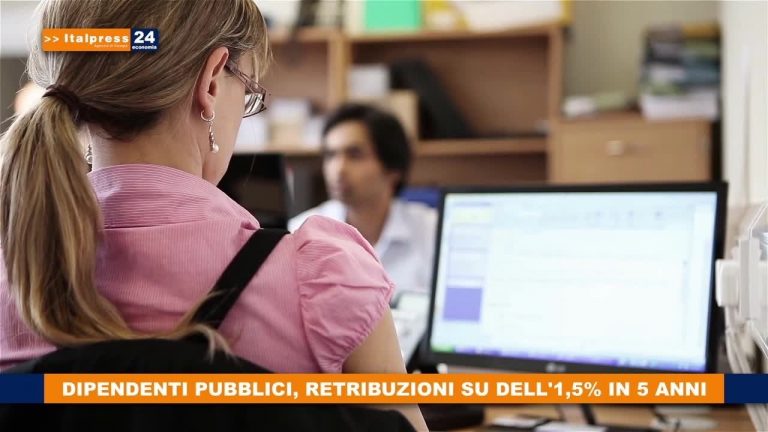 Dipendenti pubblici, retribuzioni su dell’1,5% in 5 anni