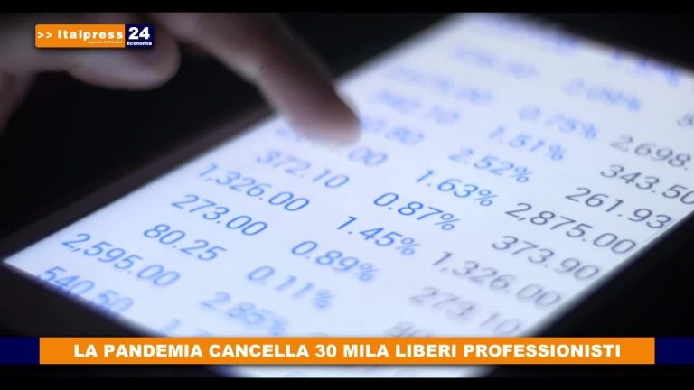 La pandemia cancella 30 mila liberi professionisti