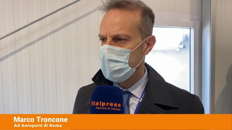 Covid, attivo il nuovo centro vaccinale all’aeroporto di Fiumicino