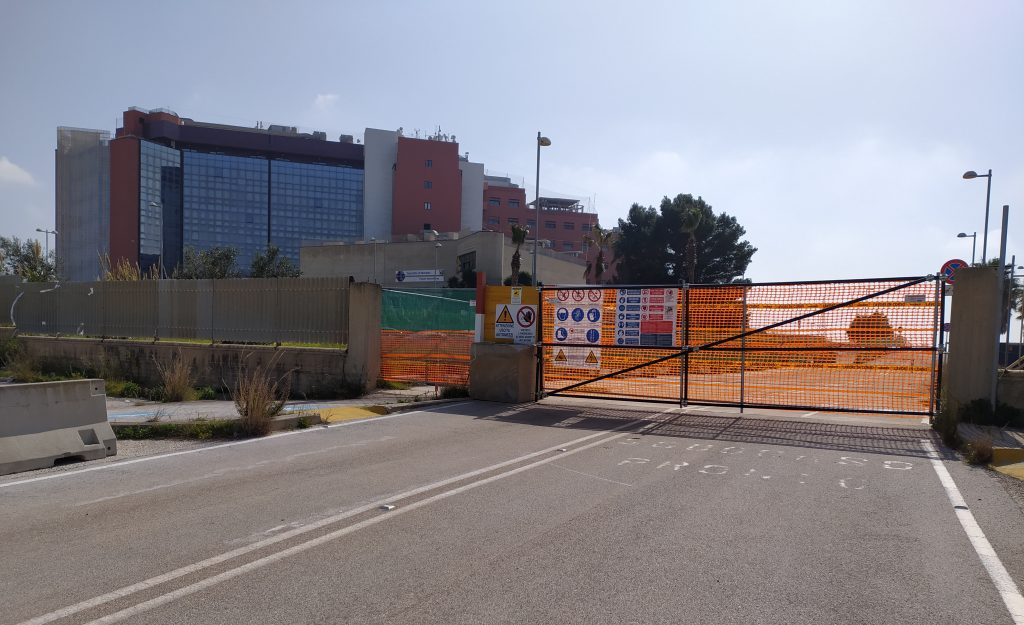 area delimitata ospedale Marsala nuovo padiglione