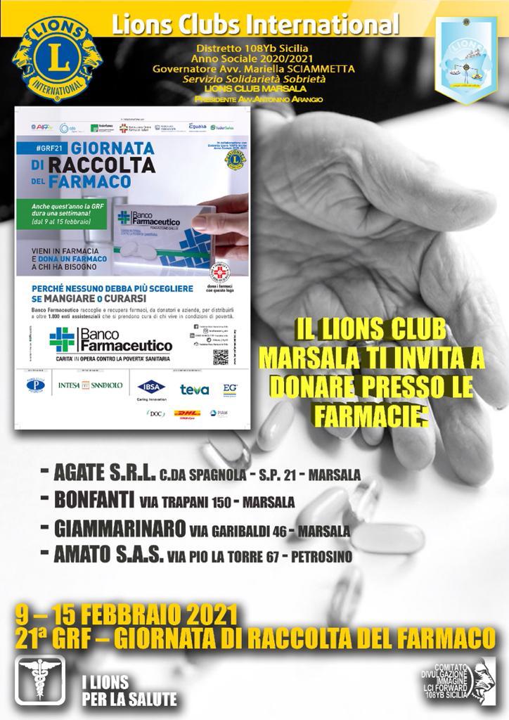 Per la Giornata di Raccolta del Farmaco iniziativa del Lions Marsala