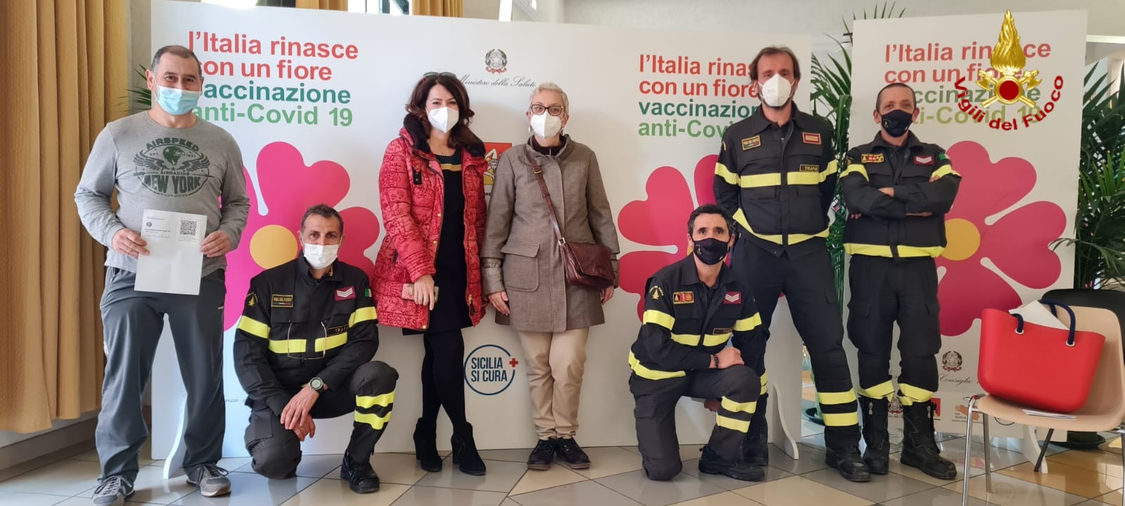 Primi vaccini per i vigili del fuoco di Trapani