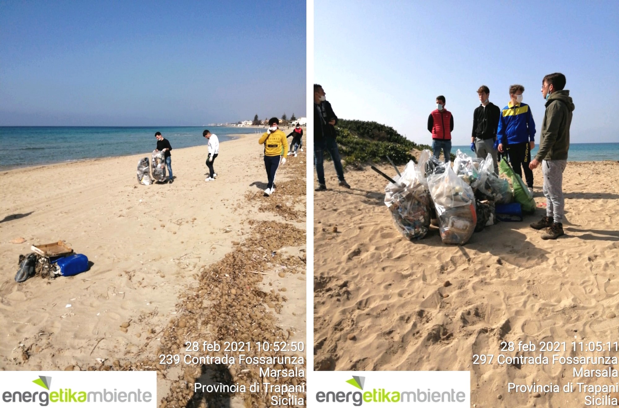 Marsala, volontari ripuliscono le spiagge