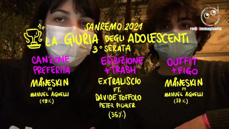 Sanremo, nella terza serata la giuria degli adolescenti vota Maneskin-Agnelli