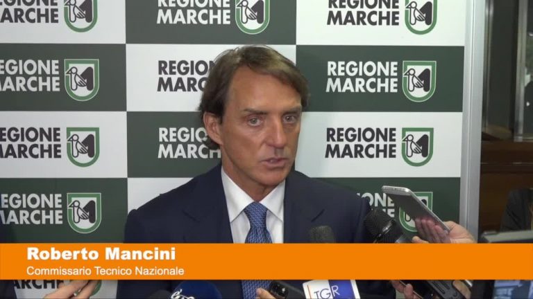 Mancini testimonial delle Marche