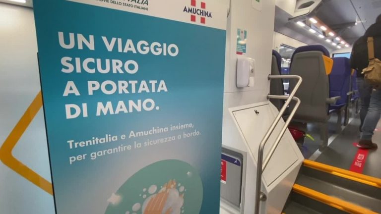 Amuchina a bordo dei treni regionali di Trenitalia