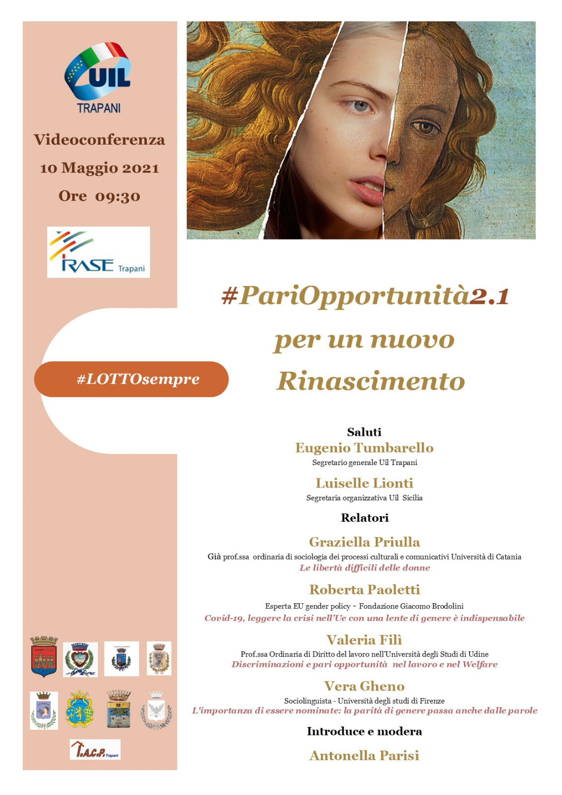 Pari opportunità, domani un incontro organizzato dalla Uil