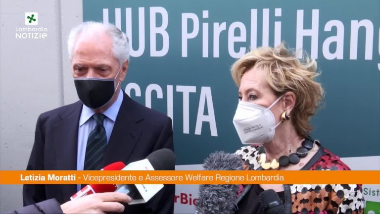 Vaccino, Moratti e Tronchetti Provera visitano hub Hangar Bicocca