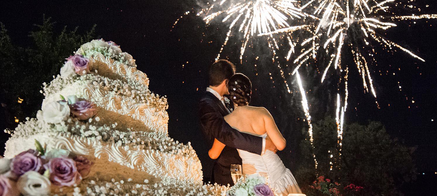 Luci dal cielo per gli sposi