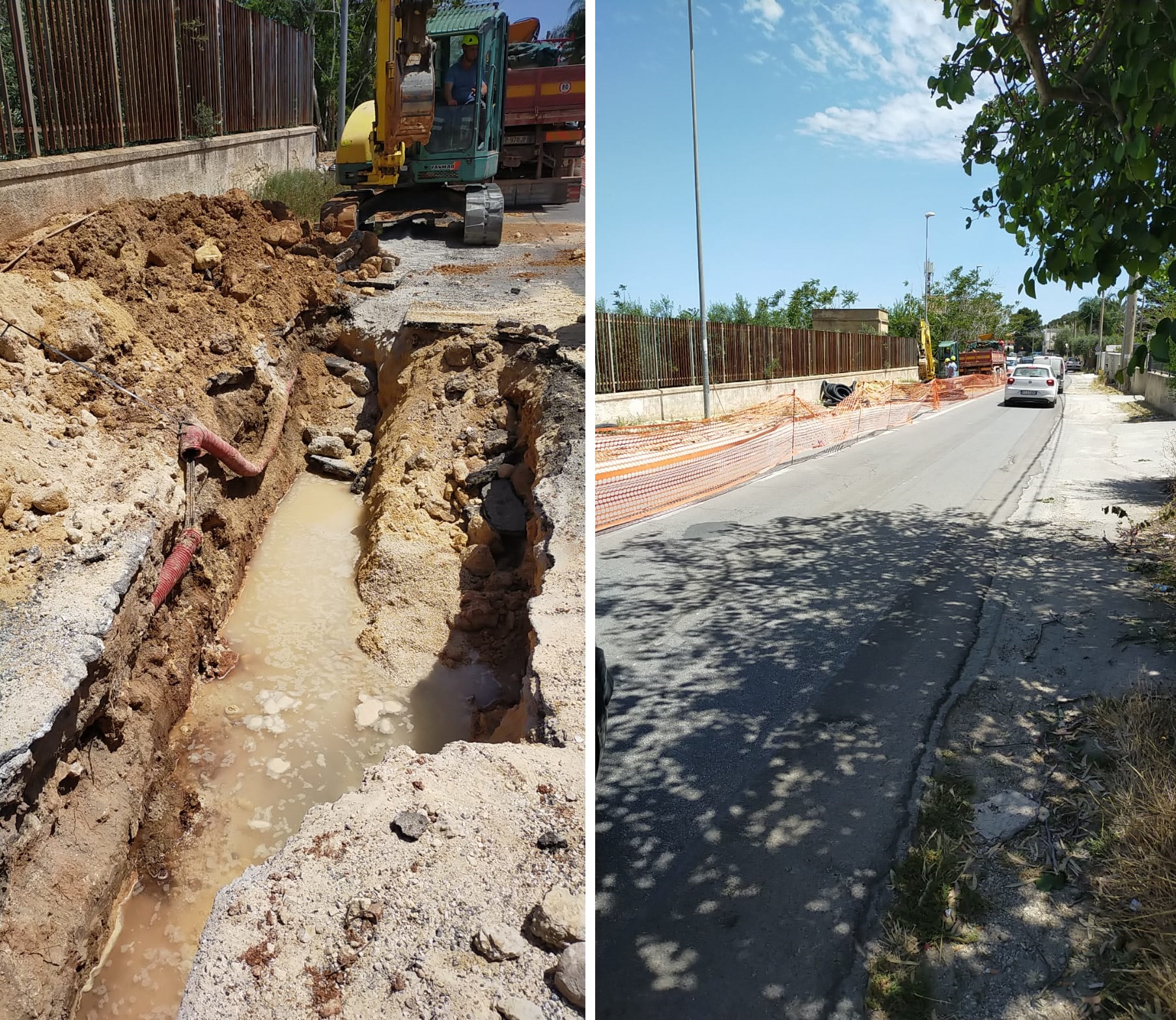 Marsala: scavi in via Trapani, danni alla rete idrica