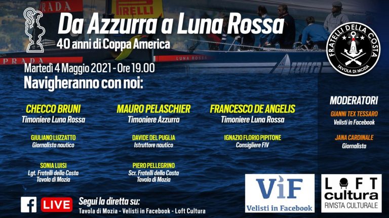 “Da Azzurra a Luna Rossa: 40 anni di Coppa America”, evento online con i Fratelli della Costa (Mozia)