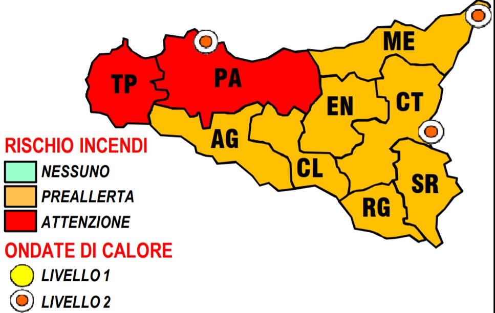 Caldo torrido, allerta incendi a Trapani e Palermo. Resta chiusa la Riserva dello Zingaro