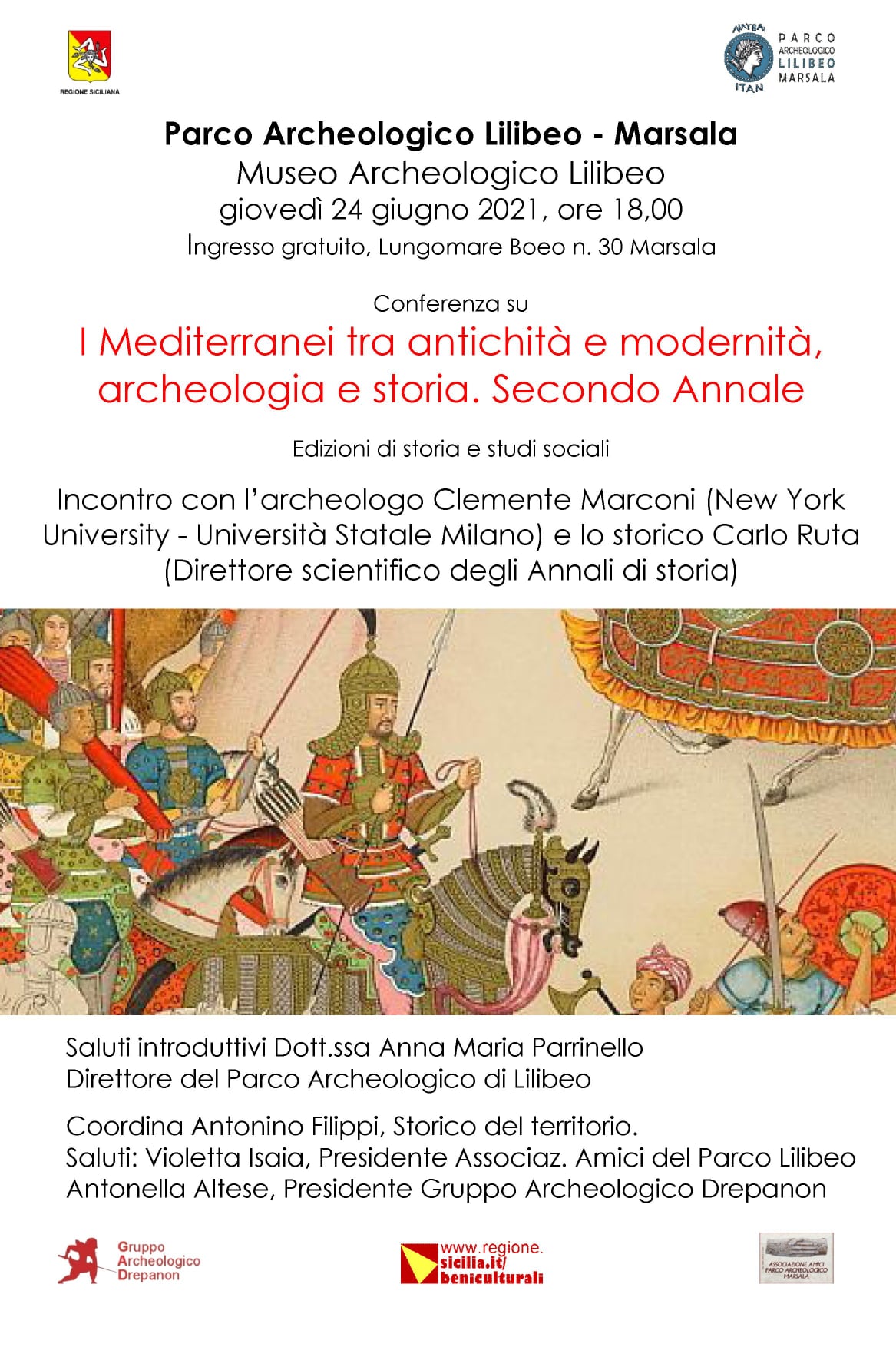 Al Museo Lilibeo conferenza su “I Mediterranei tra antichità e modernità…” con gli studiosi Marconi e Ruta