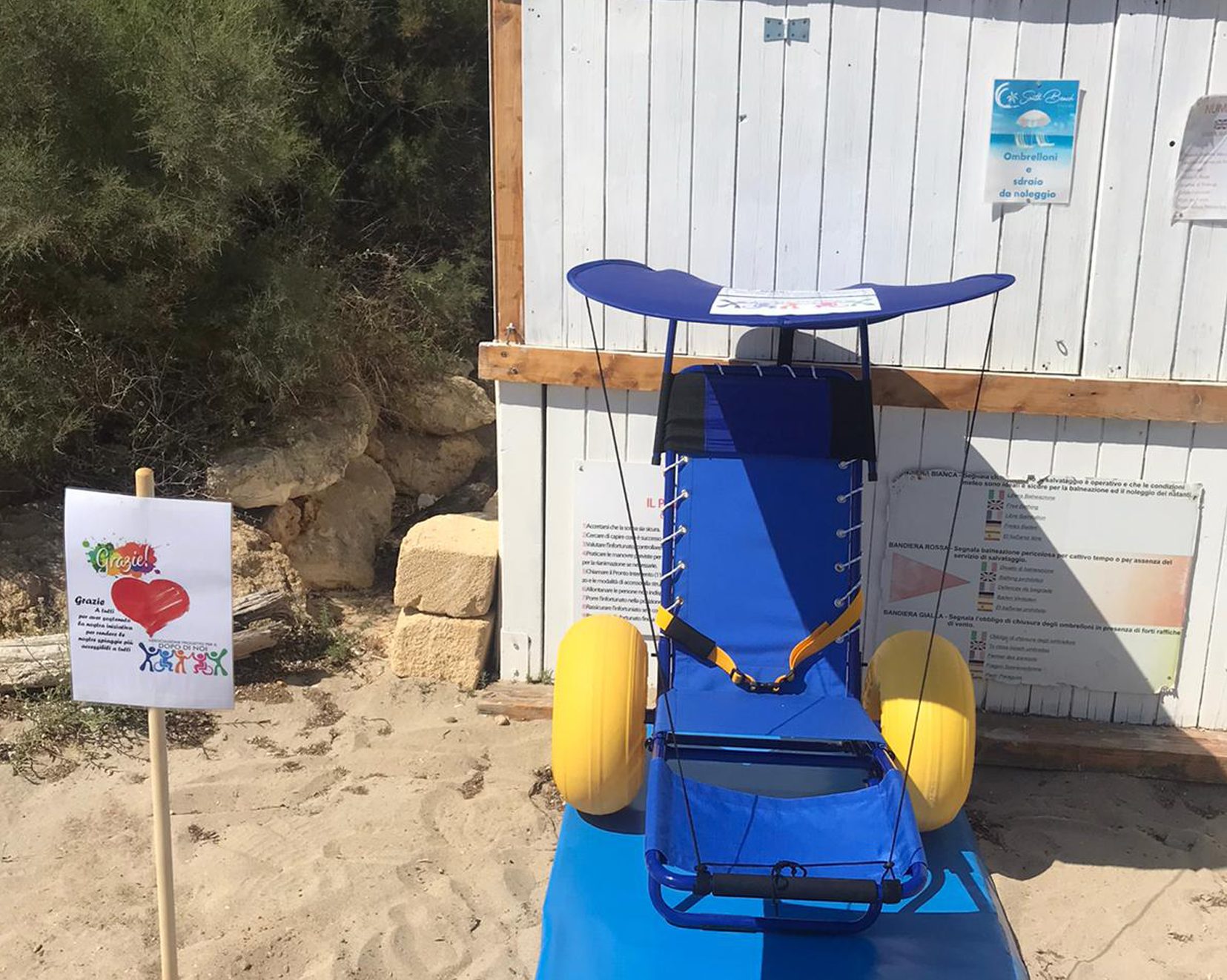 Donata una sedia Job al South Beach di Marsala